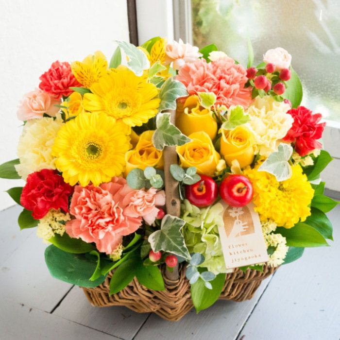 ガーベラバスケット 誕生日 アレンジメント プレゼント FKAA | Flower