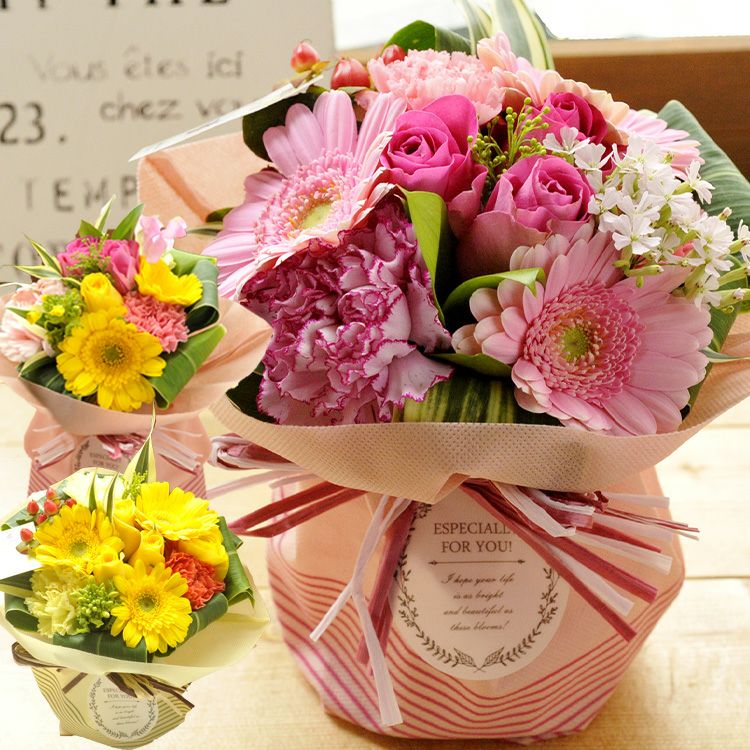 旬のスタンディングブーケ 誕生日 花束 プレゼント