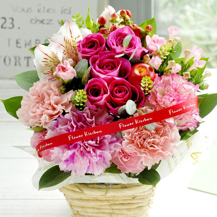 バラアレンジ 誕生日 アレンジメント プレゼント 母の日