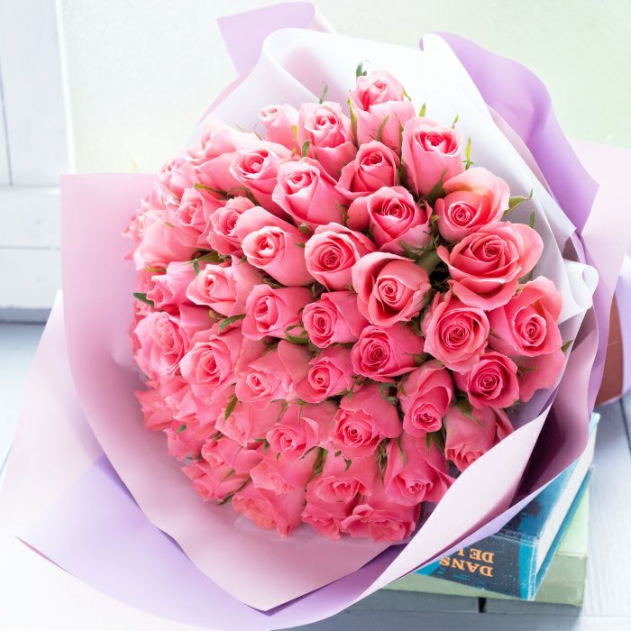50本バラの花束 誕生日 プレゼント FKAA | Flower Kitchen JIYUGAOKA
