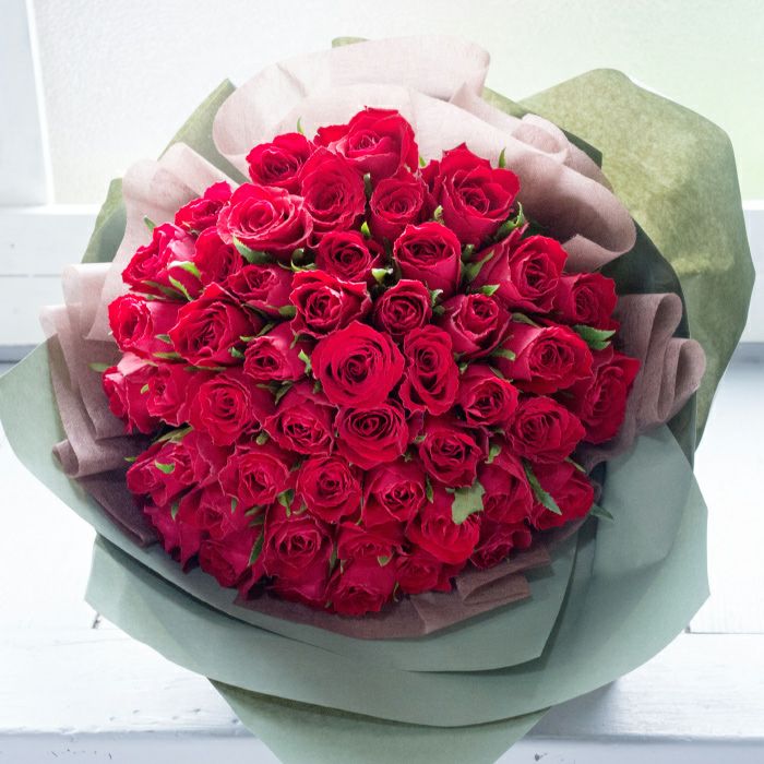 50本バラの花束