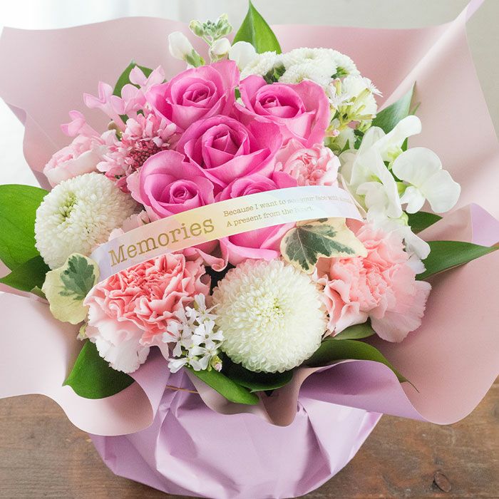 バラのペットお供えアレンジ お悔やみ アレンジメント