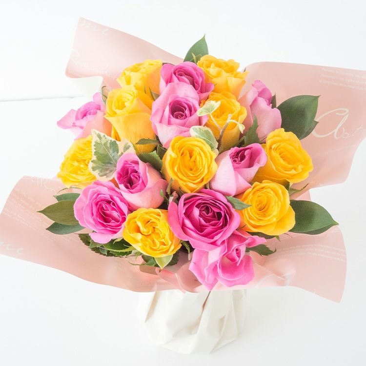 18本バラのスタンディングブーケ 誕生日 花束 プレゼント