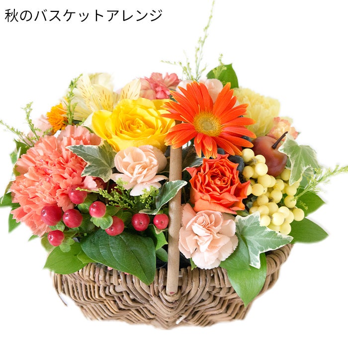 秋のフラワーバスケット
