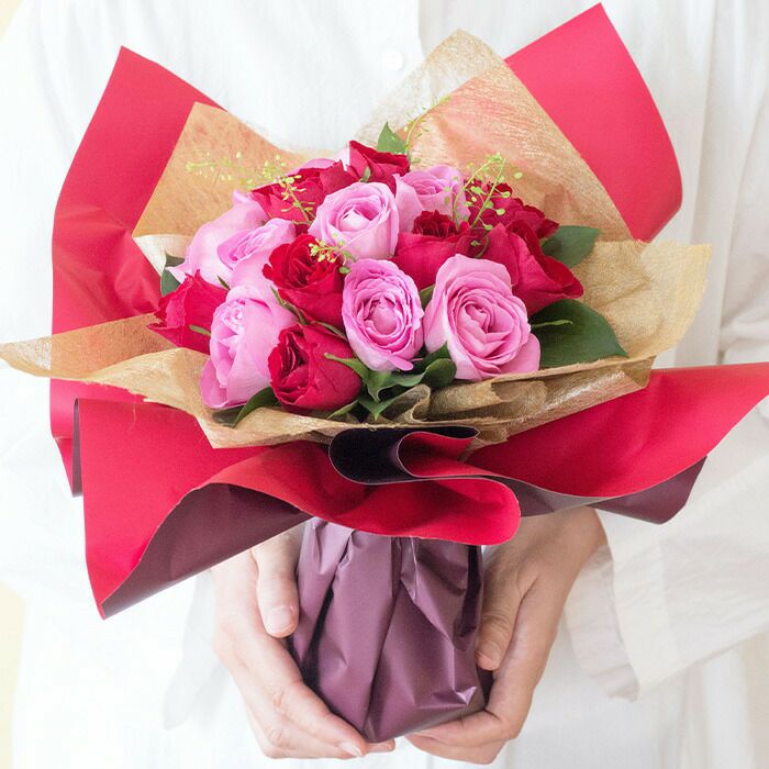 18本バラ束クリスマス スタンディングブーケ クリスマス フラワー