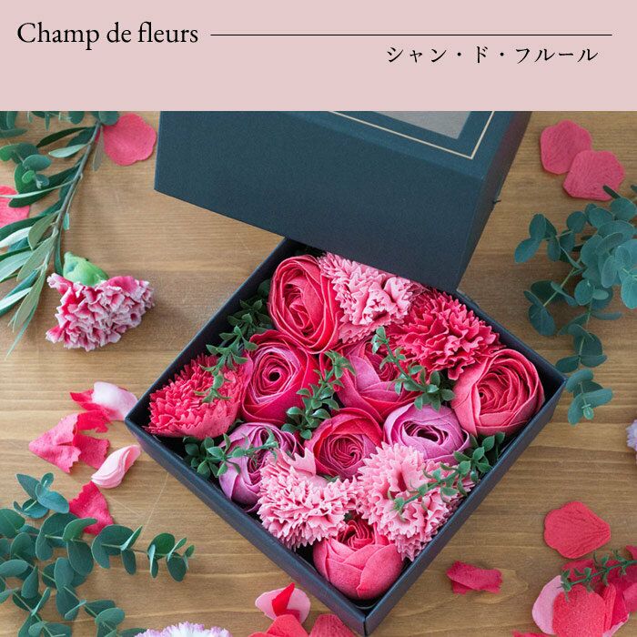 BAISER ベーゼ EN FLEUR 限定BOX ソープフラワー バスペタルBOX Mサイズ「スリール」+【銀座千疋屋