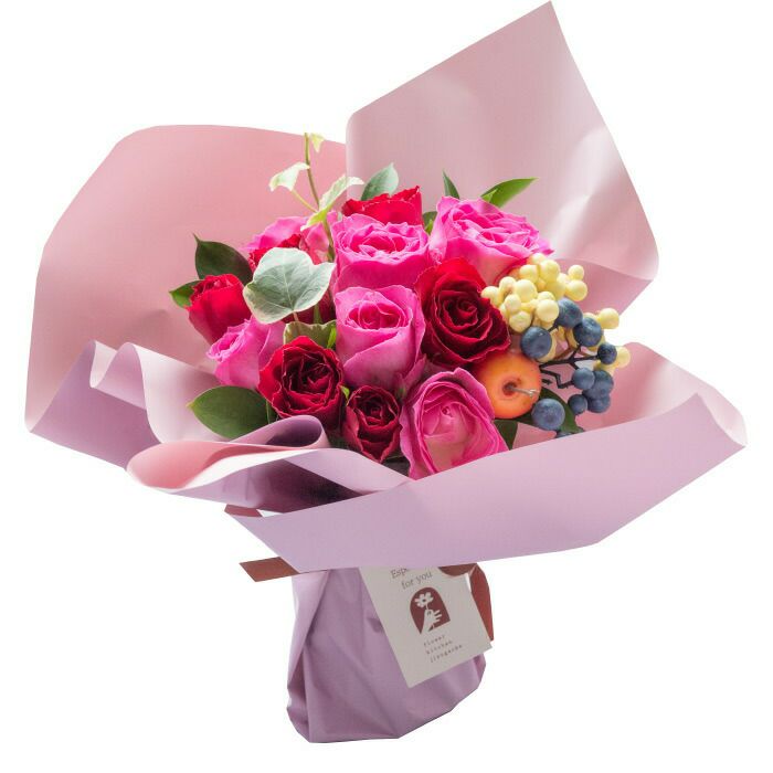 12本バラのハグブーケ 誕生日 花束 プレゼント