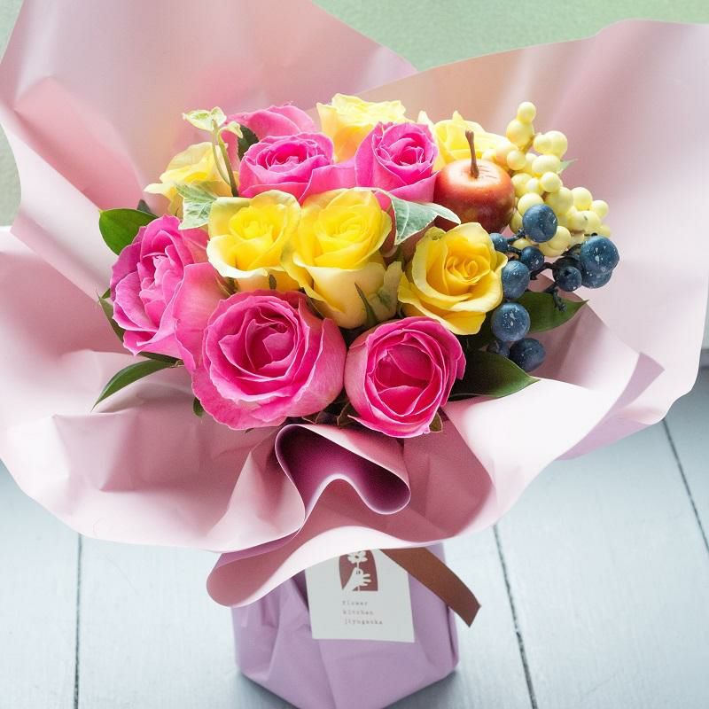 12本バラのハグブーケ 誕生日 花束 プレゼント