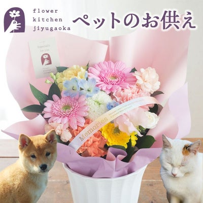 ペットのお供えアレンジ 「月虹-げっこう-」 お悔やみ アレンジメント