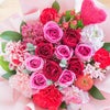 ロゼットハートアレンジ 誕生日 アレンジメント プレゼント