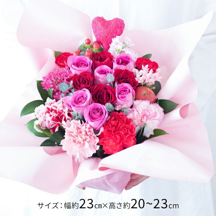 ロゼットアレンジハート 誕生日 アレンジメント プレゼント