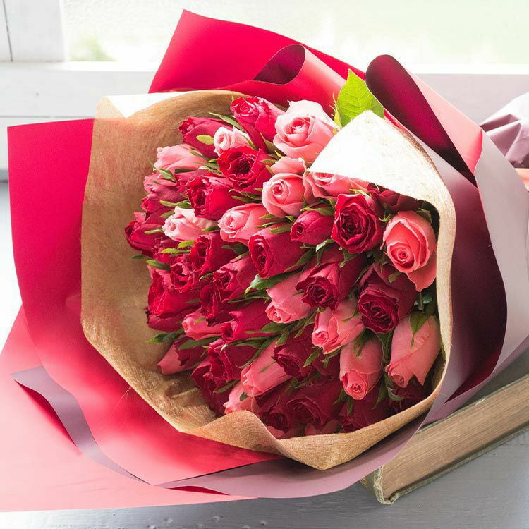 50本バラ花束 スイートブルーム