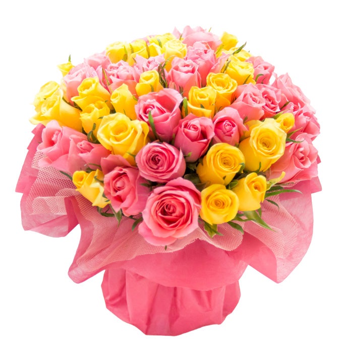 50本バラスタンドブーケ 誕生日 花束 プレゼント FKAA | Flower
